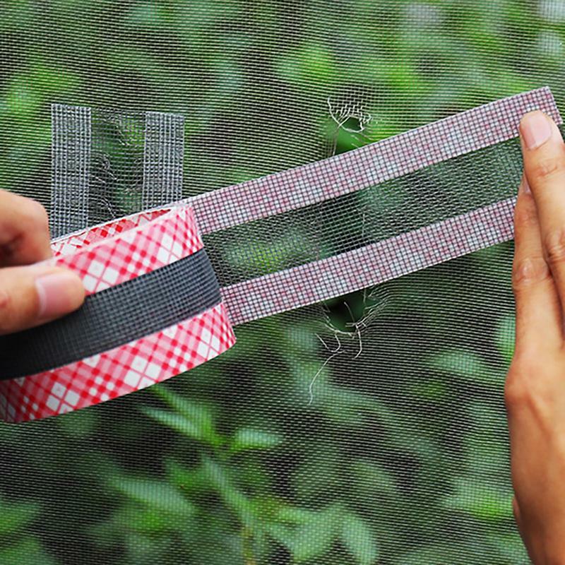 Multifuncional Fly Screen Repair Patch Tape, alta viscosidade, Window Repair Tape, auto-adesivo, 1 rolo
