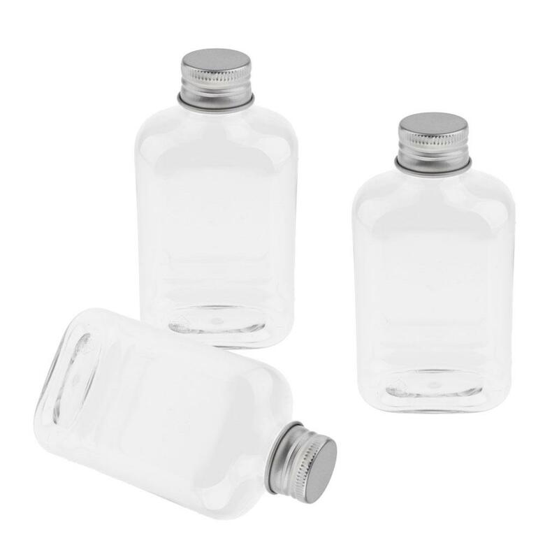 2x3x 150mL Empty Travel Lotion Shampoo Bottle Refillable Container Silver Caps