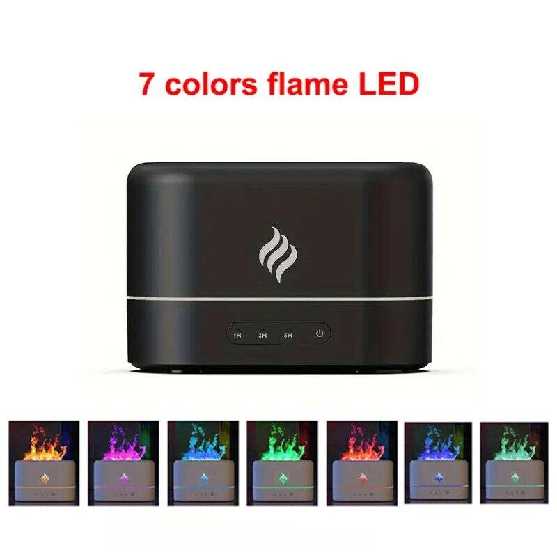 Portable Cool Mist Usb Led change color 7 colors fire flame room humidifier Aroma Essential Oil Diffuser h2o air humidifier