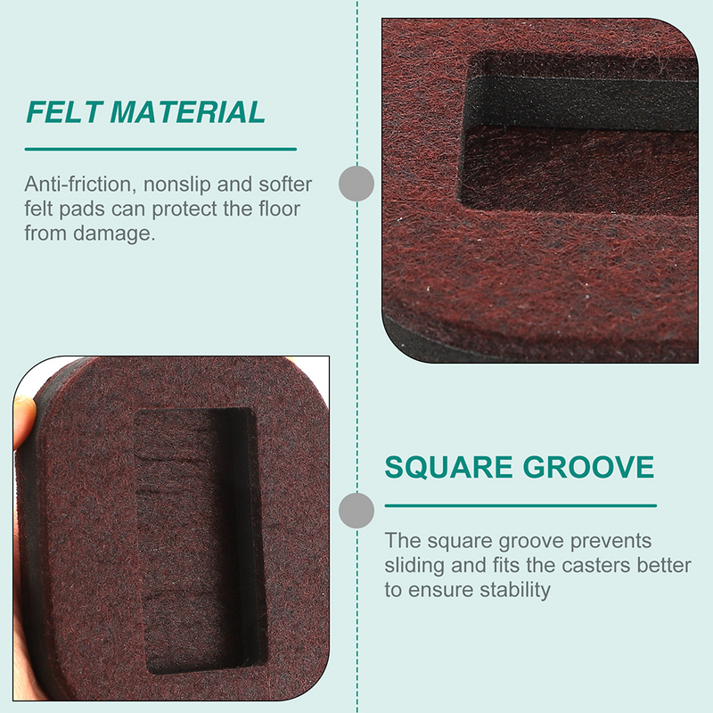 Roller Fixing Pad Furniture Felt Chair Office Chair Furniture Pads For Hardwood Floors Anti Sliding Pads Fixed Bottom