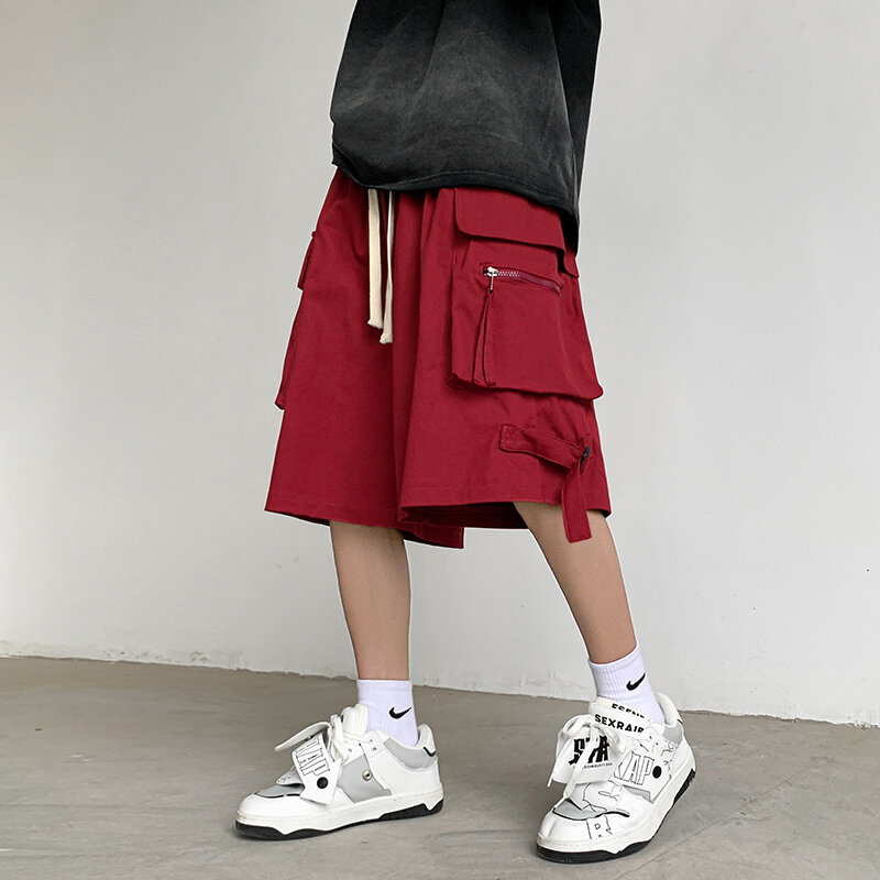 Oversize Cotton Shorts Men Cargo Short Casual Plus Size Cropped Trouser Sports Tactical Baggy Trousers Loose Summer E43