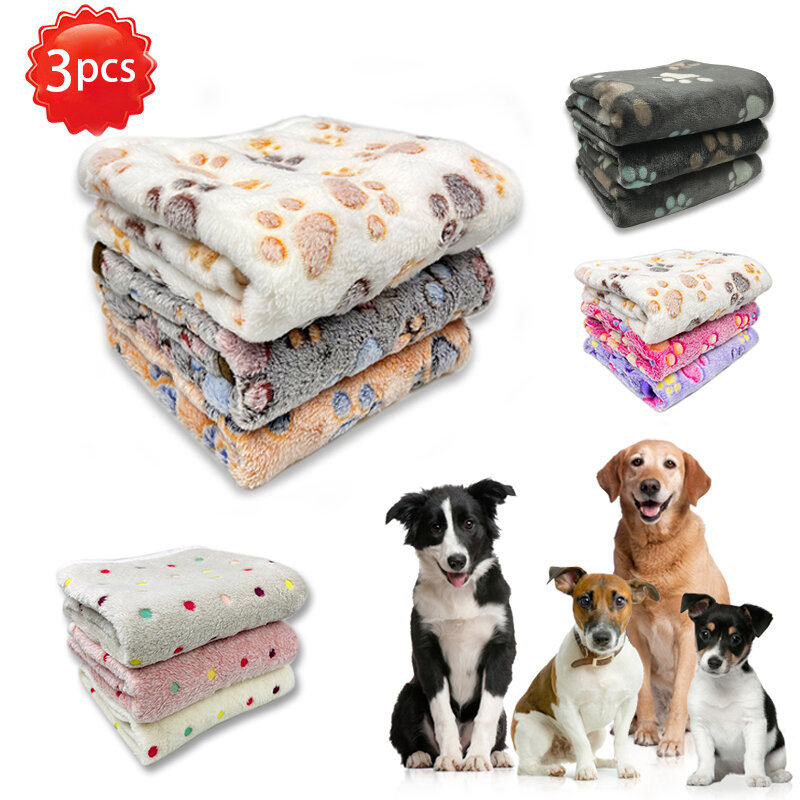 Soft Pet Dog Blanket Winter Coral Fleece Blanket Comfortable Cat Dog Bed Sheet Sofa Blanket Warm Sleeping Blanket Pet Supplies