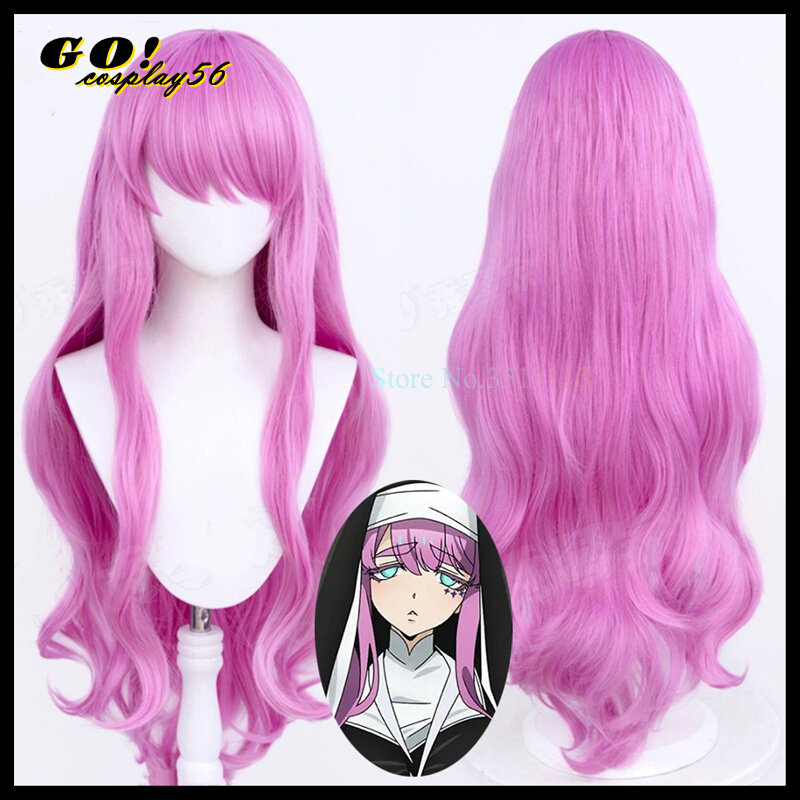Женский парик для косплея Sister Gigant, волнистые фиолетовые волнистые волосы в стиле аниме, волшебный головной убор для девушек, 85 см