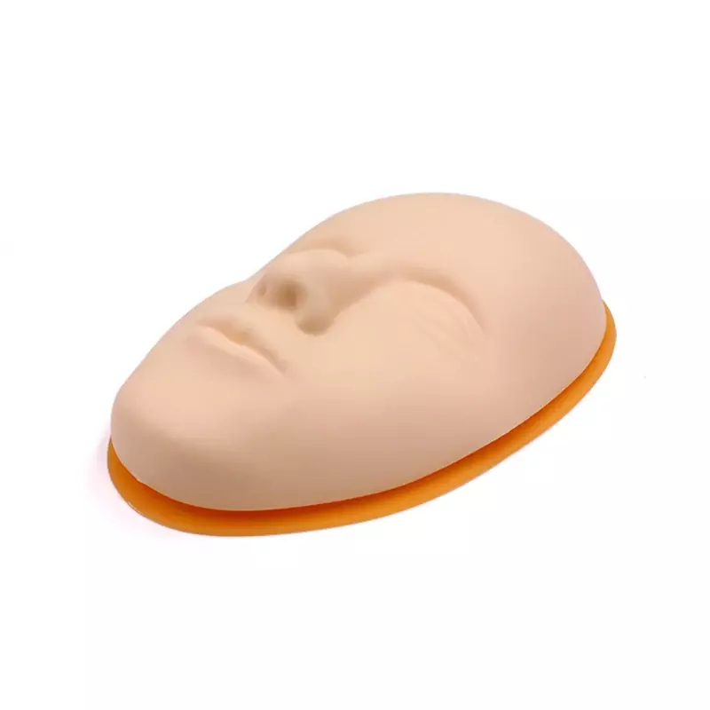Cabeça de treinamento de tatuagem facial 5d, cabeça de silicone para prática de maquiagem permanente lábio sobrancelha tatuagem pele manequim boneca cabeça de rosto
