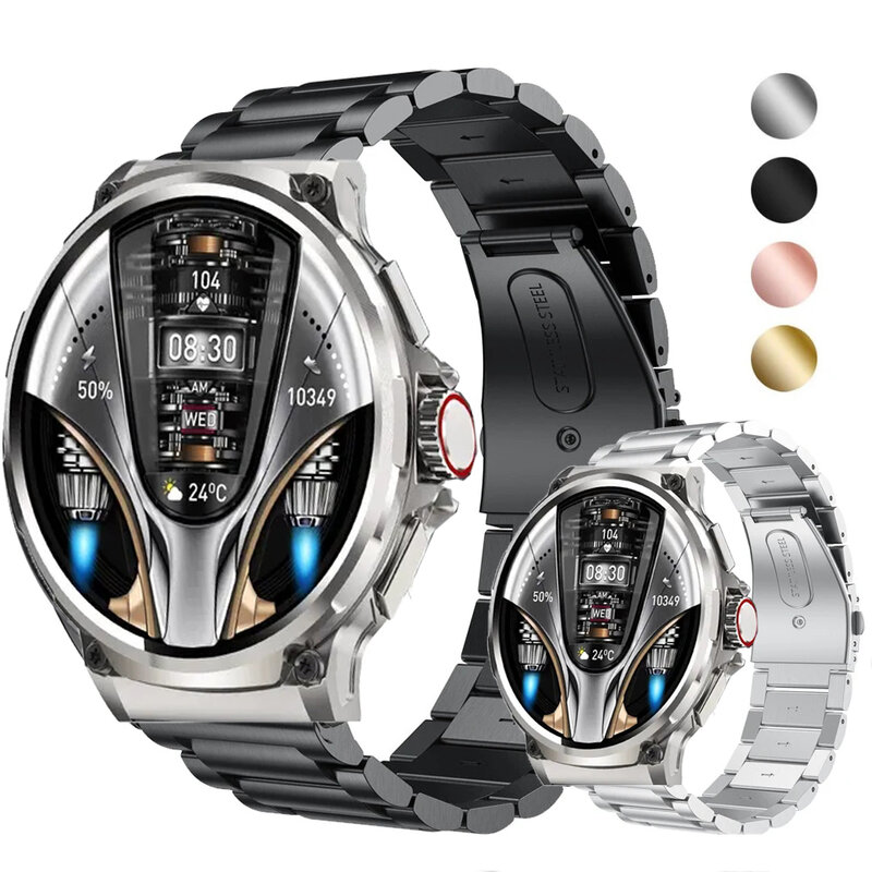 Pulseira de metal para COLMI V69 Smartwatch, pulseira de aço inoxidável, pulseira, pulseira, 24mm