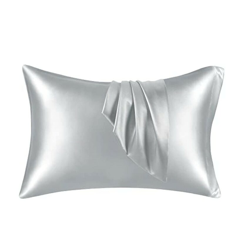 Solid High Quality Silky Satin Skin Care Pillowcase Hair Anti Pillow Case Queen King Full Size Pillow Cover For Sleep