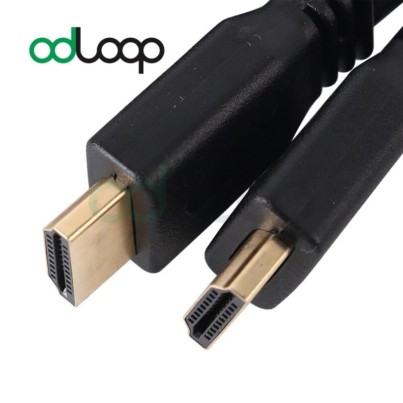 ODLOOP – câble HDMI de Type A mâle vers plaqué or, 4K, Ethernet, haute vitesse, pour moniteur d'ordinateur portable, PC de jeu, vidéo HD, Audio