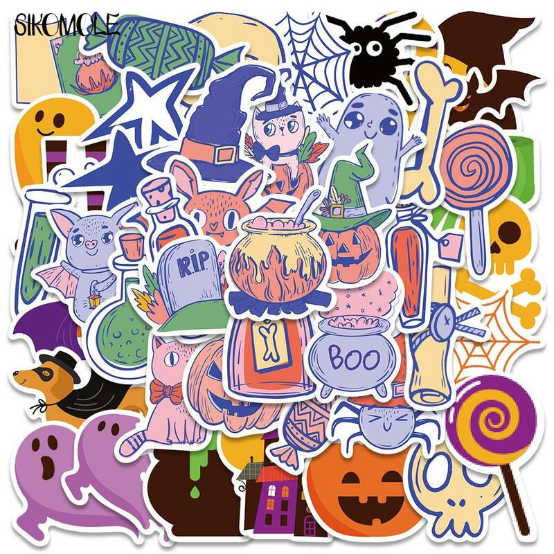 Pegatinas de dibujos animados para regalo de Halloween, 10/45 piezas, Hawaii, juguetes para niños, ordenador portátil, equipaje, monopatín, Maleta, guitarra, pegatina de Graffiti