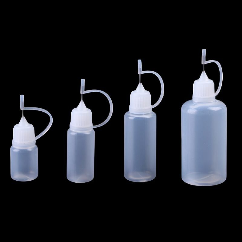 Needles Präzisionsspitze-Applikatorflasche, durchscheinende Kleberflasche mit Verschlusskappe für DIY-Quilling-Handwerk, Acryl,