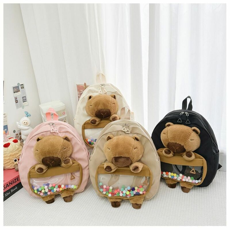 Capybara-Sac de maquillage de grande capacité pour femme, décontracté, confortable, mignon, portable, nylon, sac de soirée