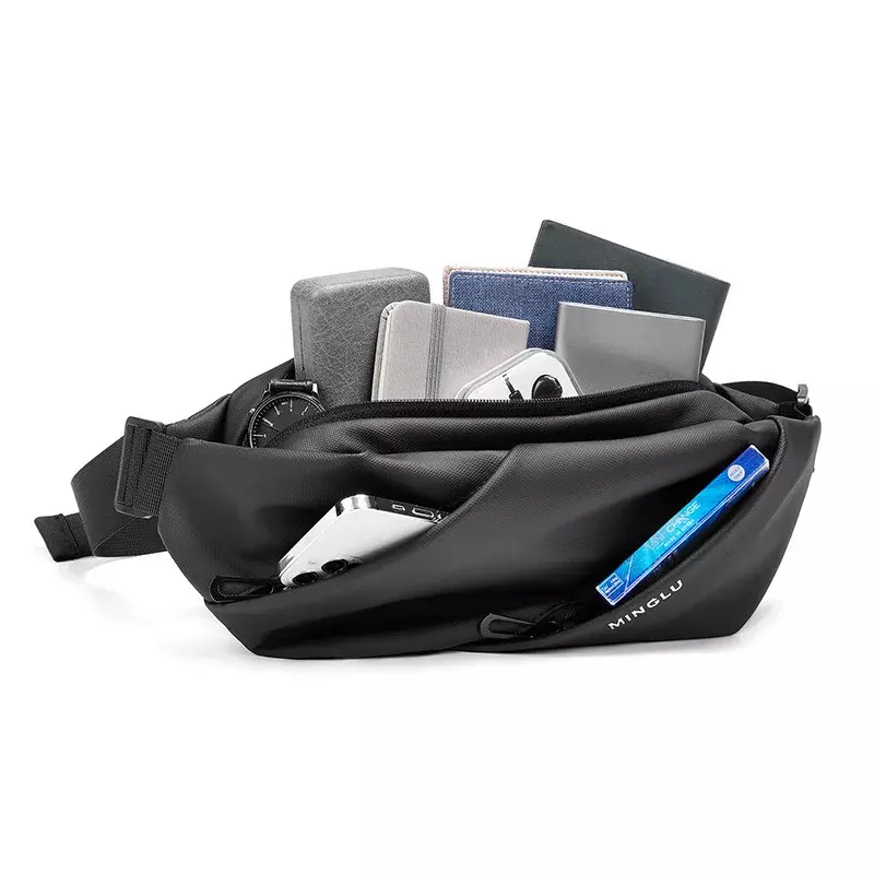 Męska torba na klatkę piersiowa dorywczo wodoodporna Oxford kieszeń na telefon komórkowy Outdoor Sports Crossbody Bag