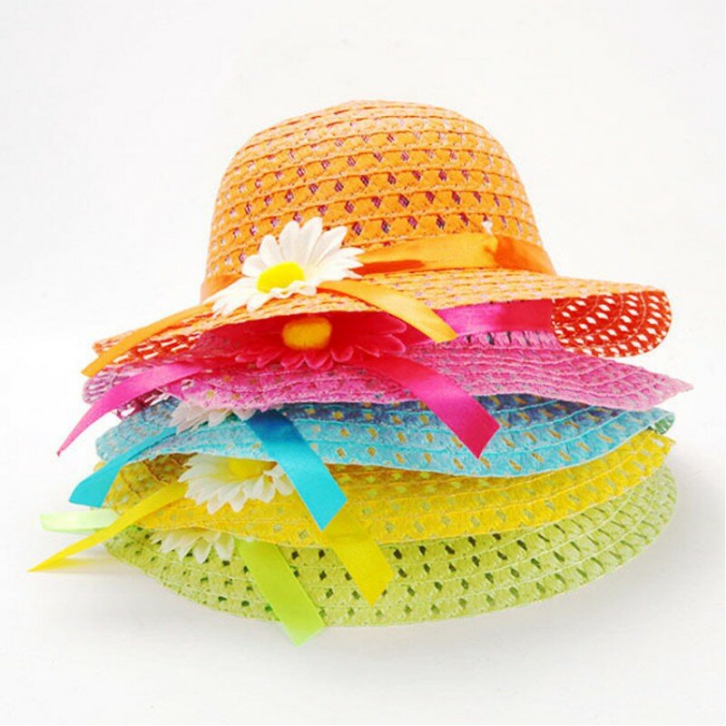 قبعة زهرة الشمس باناما للأطفال ، 2 أجزاء مجموعة ، في الهواء الطلق ، الأميرة ، قبعة القش ، الحماية من أشعة الشمس ، القبعات ، الحقائب