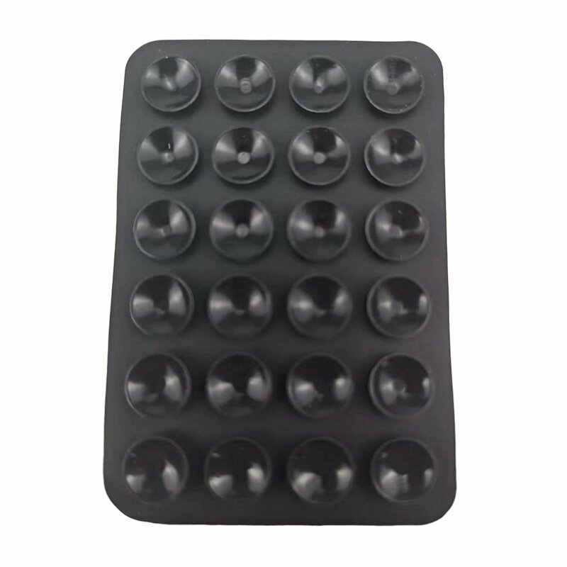 Suction Cup Wall Stand Mat Multifunctional Silicone Leather Square Phone Single-Sided Case Anti-Slip Holder Mount Suction