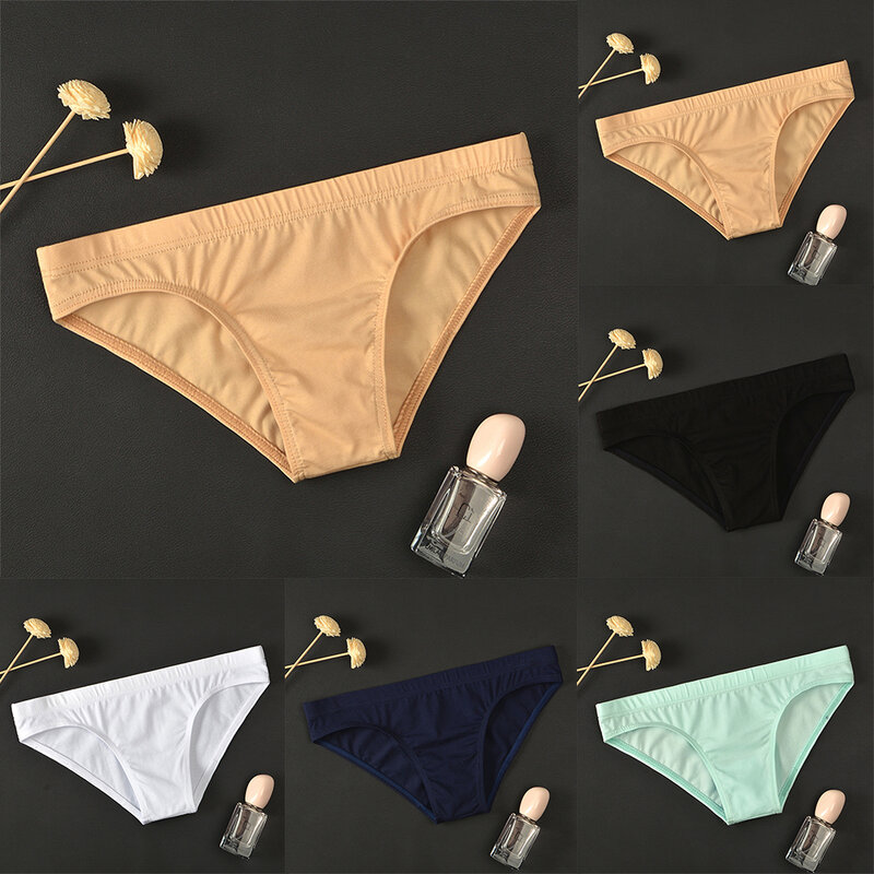 Cotton Men's Briefs Sexy Low Rise Panties Knickers Bikini Underwear Ultra Thin Underpants Briefs Ropa Interior Hombre Lingerie