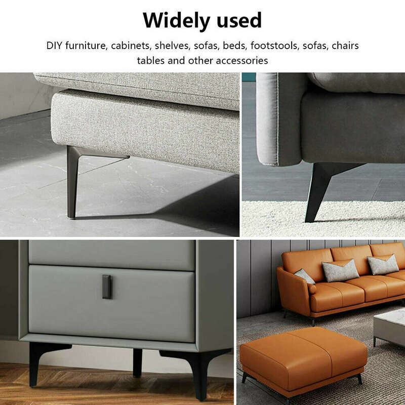 4Inch 10cm Triangle Furniture Feet Sofa Legs Metal Bed Chair Iron Desk Shelves Cabinet Bed Dresser Foot DIY Furniture Hardware