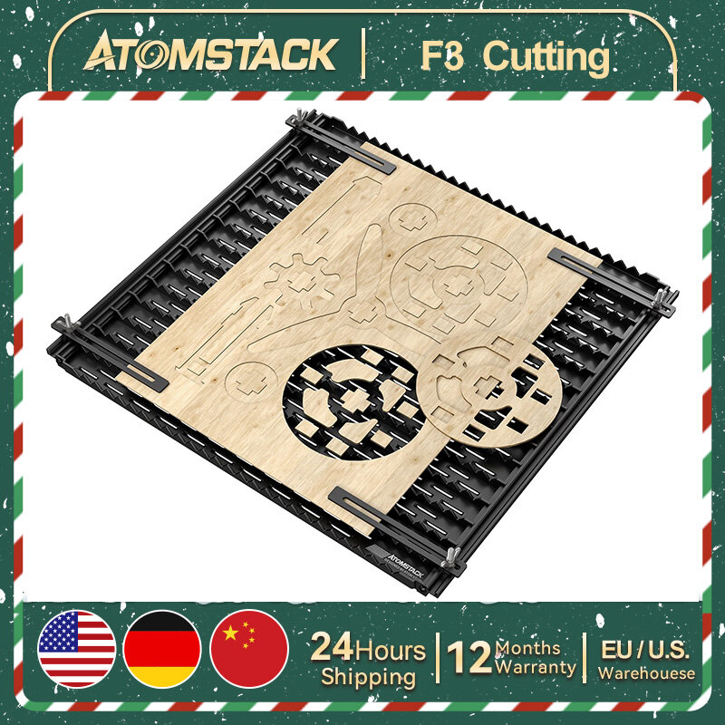 Atomstack F3 Laser Cutting Plate 460*425mm Universal Detachable Working Panel with Fixtures for Atomstack X20 S20 A20 X30 PRO