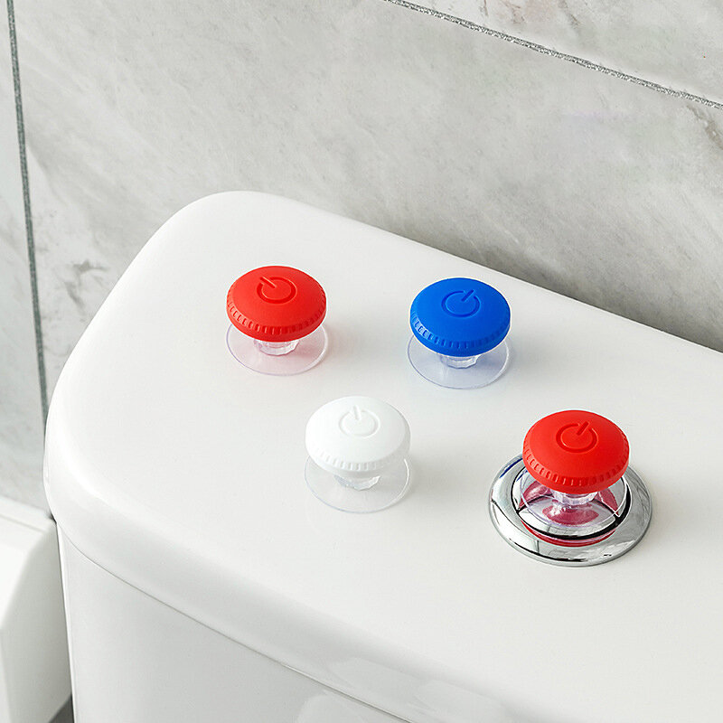 Tombol tekan Toilet bentuk bulat tombol tekan Toilet tombol tangki air kamar mandi tombol tekan saklar pelindung kuku dekorasi ruangan mandi