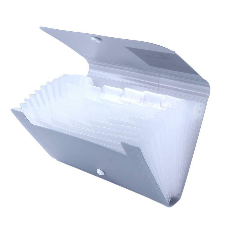 A6 Size School Filing Box 13 Pockets Bill Folders Paper Holder Receipt File Document Organizer Expanding Wallet File Folder