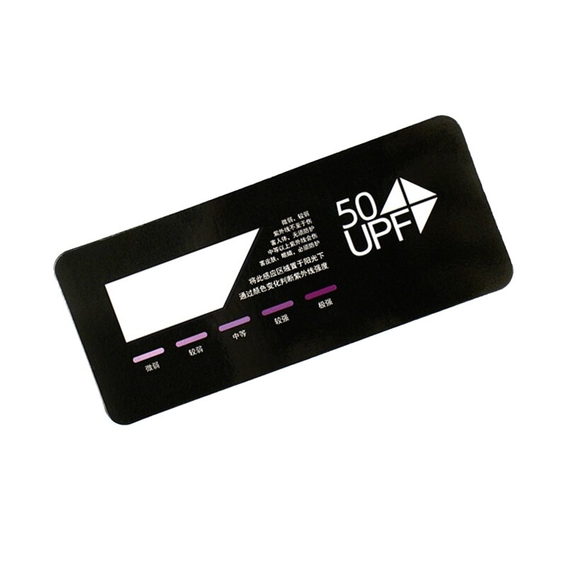 Quick Test UV Sensor UV การ์ดตัวบ่งชี้ UPF50 + การ์ดสีลึกสำหรับ STRONGER