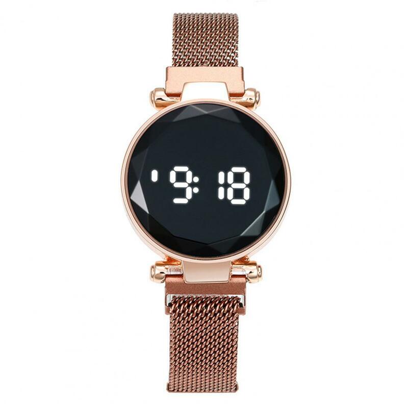 Relógio de pulso digital com exibição semanal para mulheres, relógio, tempo, Lady Gift