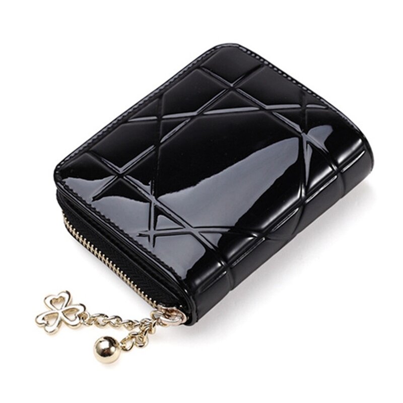 Fashion dompet Embossing wanita dompet kulit PU dompet uang lipat pendek dompet koin dompet pemegang kartu tas tangan