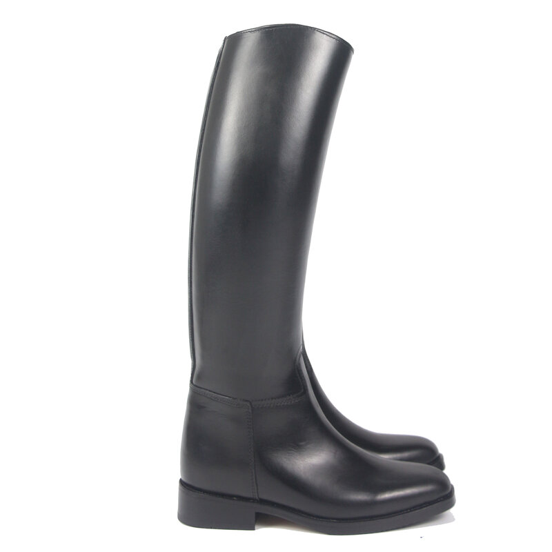 Bottes d'équitation en cuir de vache brillant unisexe, bottes d'équitation, doublure en cuir, bottes de dressage, personnalisées