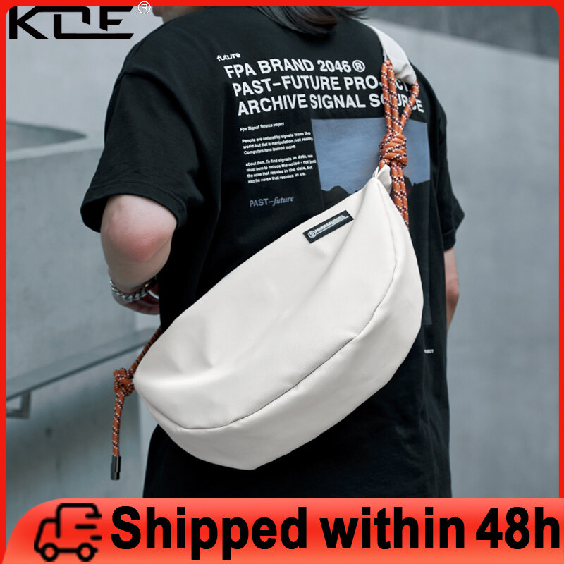 Borsa a tracolla da uomo impermeabile Premium nappe Taping Women Moon Bag 12.9 pollici iPad Zipper Ultralight Hobo Sling Bag per uomo