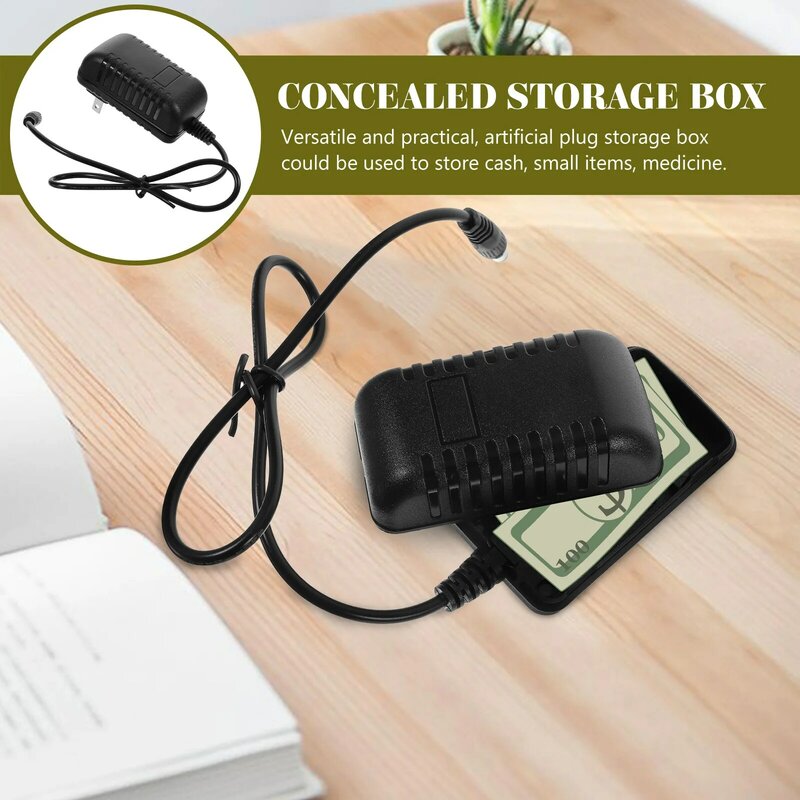 Plastic Wall Plug Security Box, caixa escondida secreta, seguro como suporte, armazenamento de dinheiro
