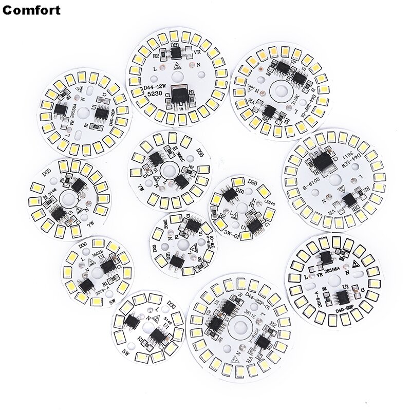 1Pc LED Bulb Patch Lamp SMD Plate Circular Module Light Source Plate For Bulb Light White/Warm White