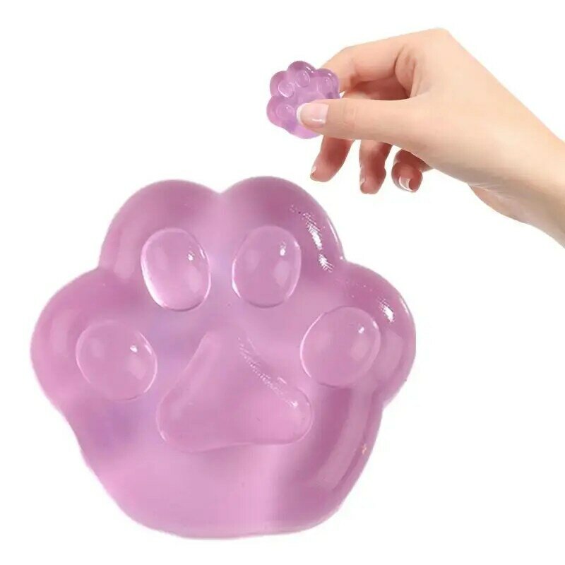 Cat Claw Shape Squeeze Toy, Mini bonito transparente Cat Claw Pinching Toy, Anti-stress Stress Relief Gadgets para crianças e adultos