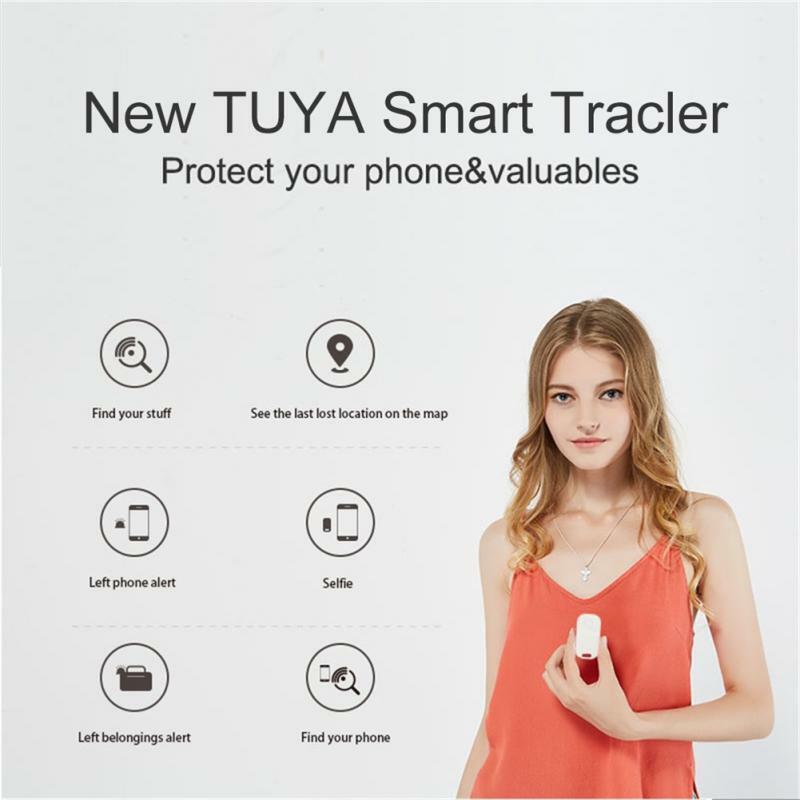 RYRA-Llavero Tuya GPS Tracker Bluetooth Smart Mini alarma antipérdida, rastreador de ubicación inalámbrico, etiqueta de 2 vías, buscador de llaves