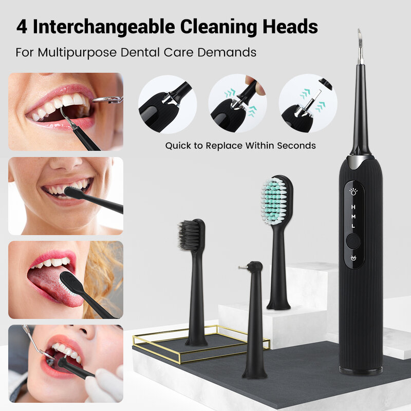 Электрический ультразвуковой очиститель зубов, зубной налет, калькулятор, табачные пятна, устройство для отбеливания зубов, набор для ухода за полостью рта