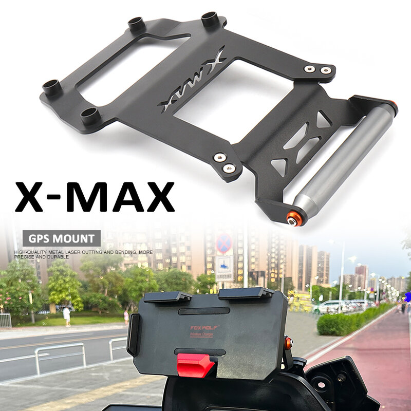 오토바이 내비게이션 로드북 마운팅 암 키트, 야마하 X-MAX300 X-MAX 300 XMAX300 XMAX 300 2023 GPS 홀더 브래킷, 12mm, 22mm