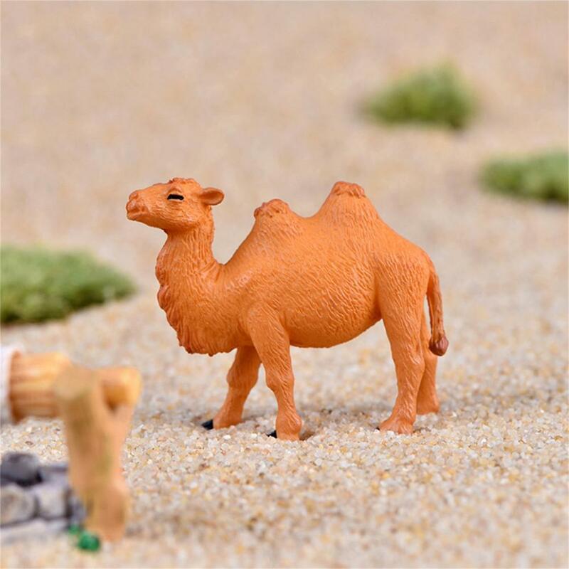 Camel Statue Car Dashboard Decoration Camel Ornaments Desktop Decoration Animal Figurine Micro Landscape Camel Miniatures Gift