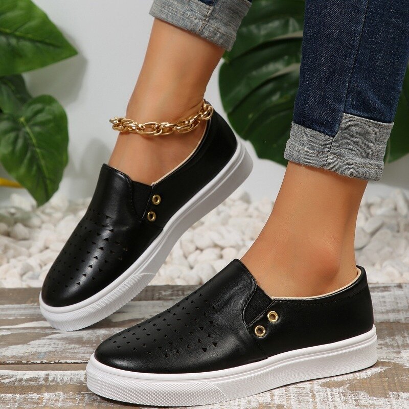Ladies Sneakers on Sale New Fashion Mid Heel Women's Flats Summer Outdoor Women Casual Slip-on Breathable Sports Shoes Zapatos