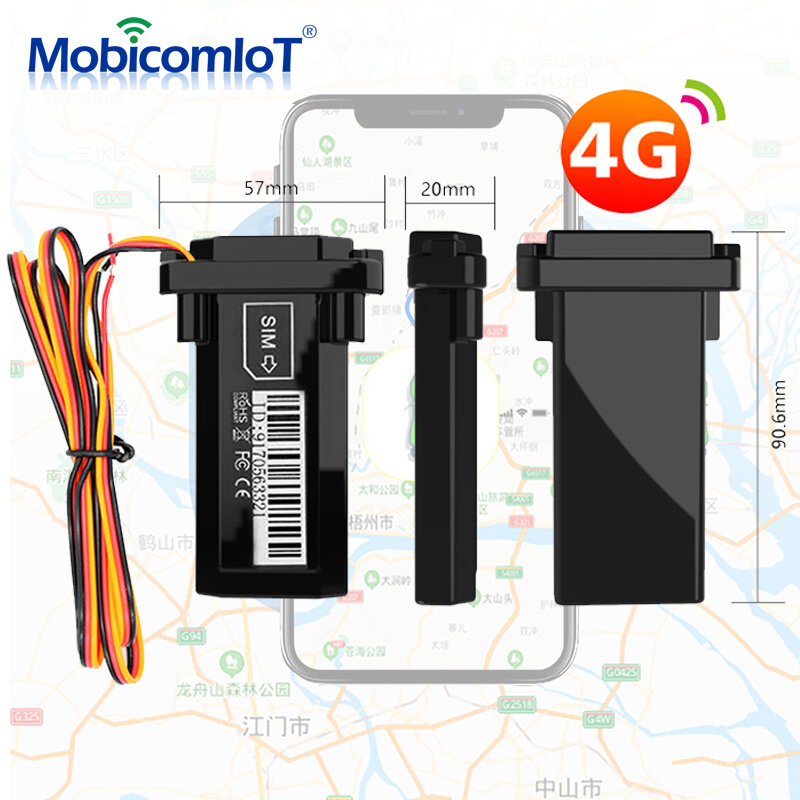 Mini rastreador 4G impermeable con batería incorporada, dispositivo GPS GT02 para coche, vehículo, motocicleta, con software de seguimiento en línea, aplicación gratuita