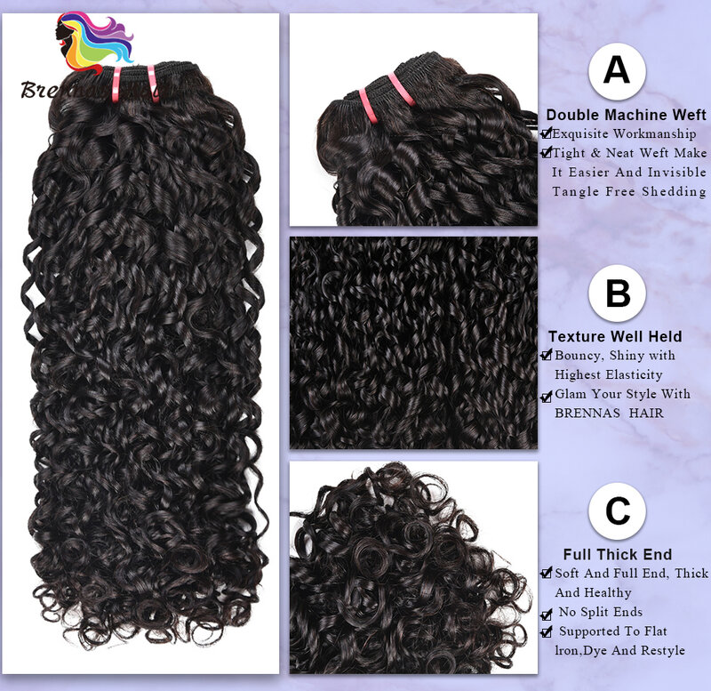 Funmi-Bundles de cheveux humains brésiliens à double proximité pour femmes, fermeture à lacet 4x4, boucles Pixie