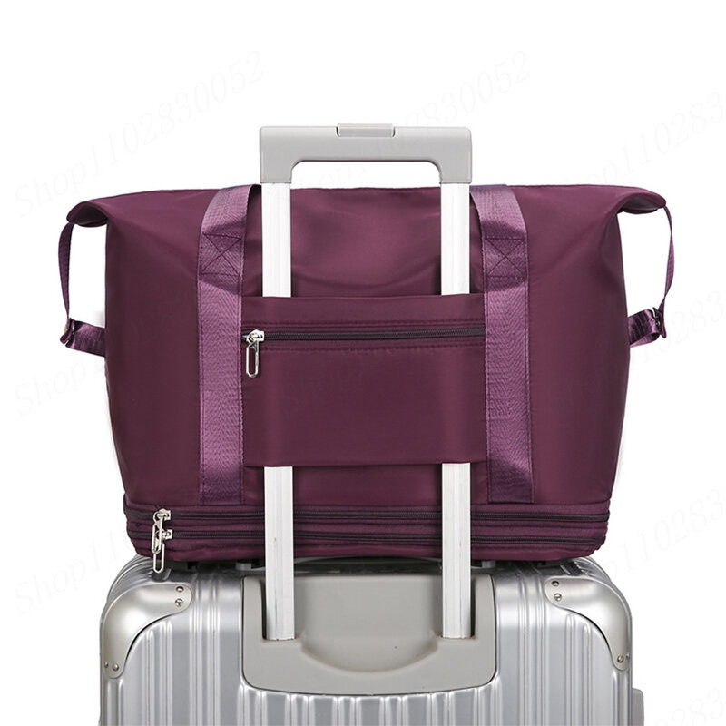 Universal wheel travel bag foldable Lightweight carrying duffel bag storage tote bag large capacity backpack fitness yoga bag