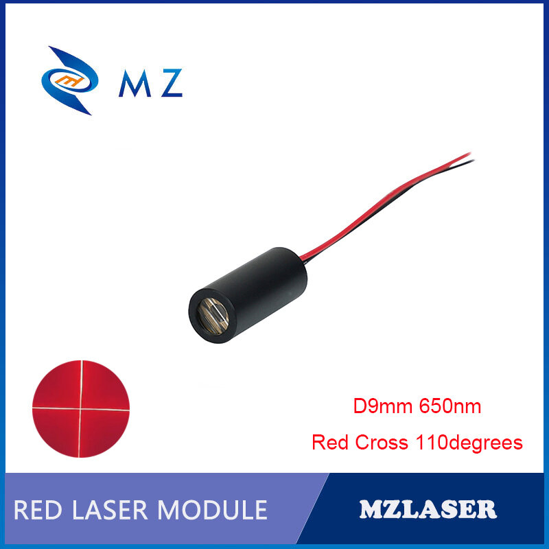 Hot Selling Compact D9mm 650nm 5mW 3V Red Cross Laser Diode Module APC Drive Type Industrial Grade