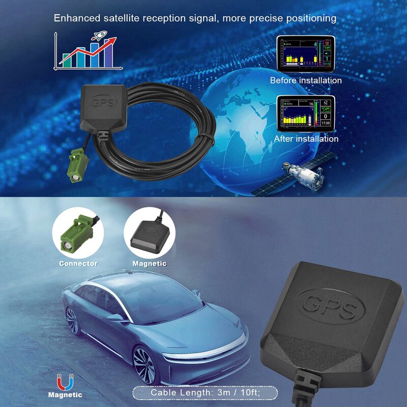 액티브 GPS 네비게이션 안테나 AVIC 커넥터, 파이어니어 AVIC 5100 5200 5201 7200 W4400 W4500 W6400 W8400 W8500 W8600NEX 용