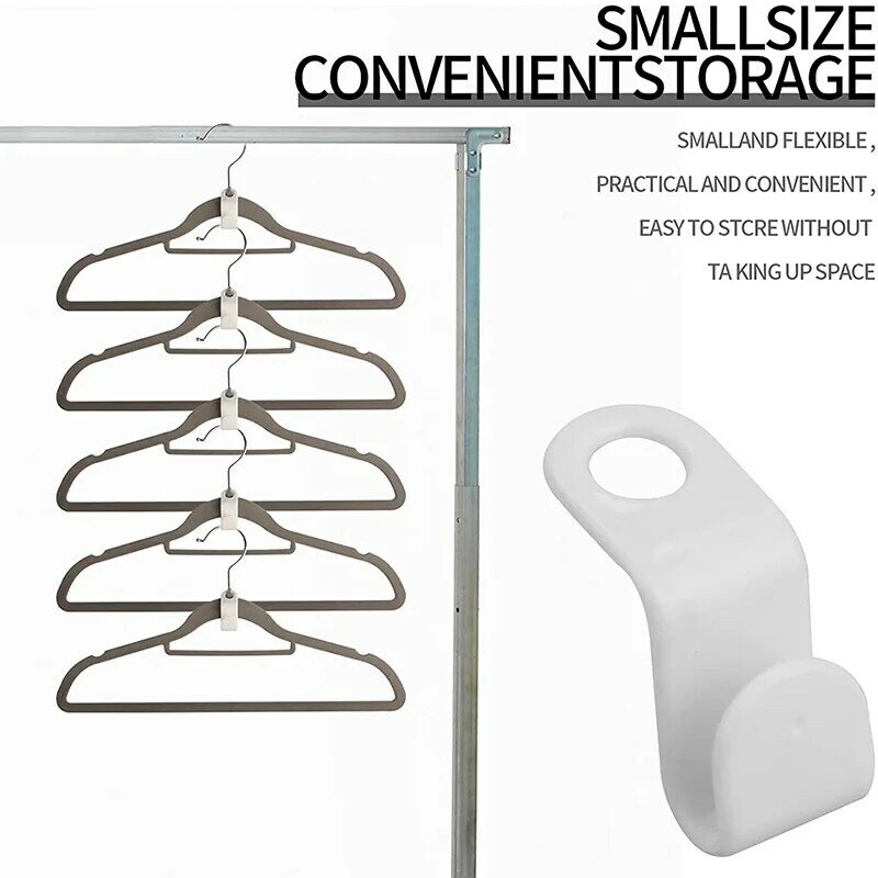 Ganchos de plástico para colgar ropa, percha de 10/5 piezas para ahorro de espacio, conector para armario, organizador de abrigos en cascada
