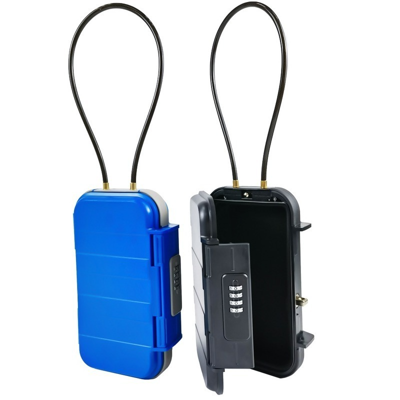 Mini Box Can Be Locked for Travel Safety Waterproof Drying Box Protection with Steel Shackle Safe Safe Key Box