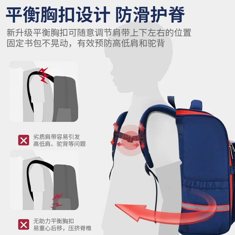 جديد الكرتون حقيبة مدرسية لطلاب المدارس الابتدائية الرجال الكل في واحد حقيبة الفضاء المفتوح سعة كبيرة للأطفال على ظهره
