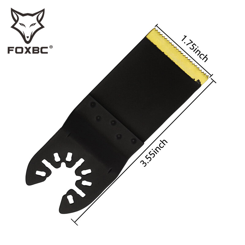Осциллирующие многофункциональные пилы FOXBC, лезвия 34 мм, немецкая титановая технология, быстросъемный набор инструментов для дерева, пластика, мягкого металла, 5 шт.