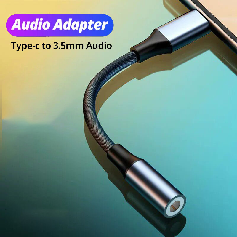 Cable de Audio con conector Tipo C 3,5, Adaptador auxiliar de 5 MM a 3, accesorios para teléfono, Adaptador USB Tipo C para auriculares