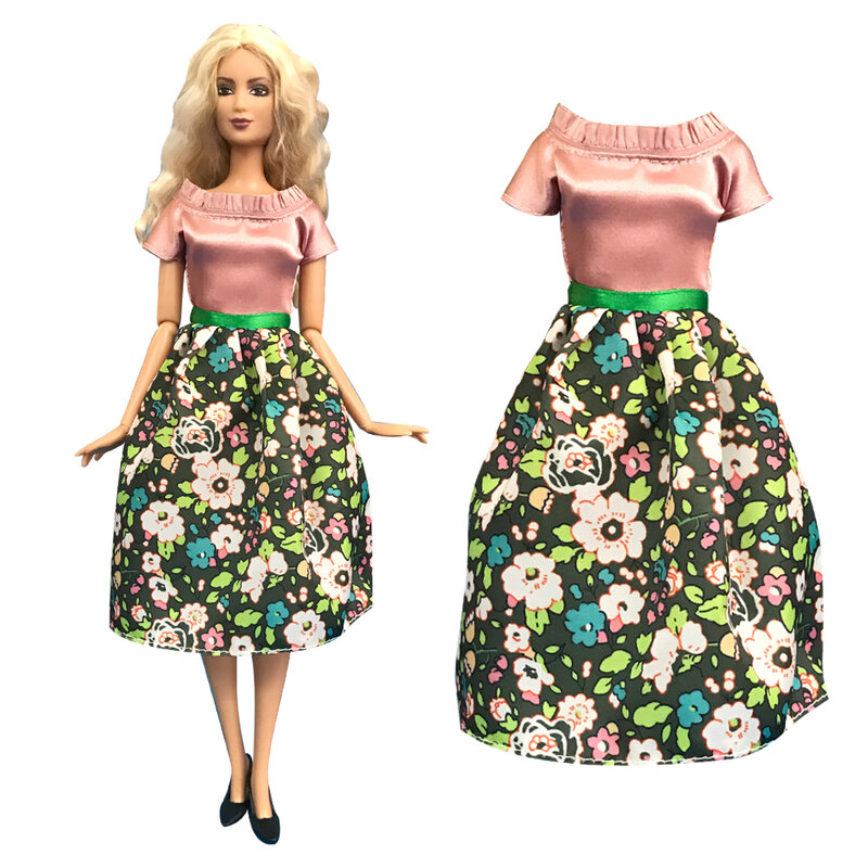 NK Resmi 1 Buah Gaun Pakaian Boneka Barbie Baju Pakaian Modis Rok Pakaian Kasual untuk Barbie & 1/6 BJD Pakaian Boneka Blythe JJ