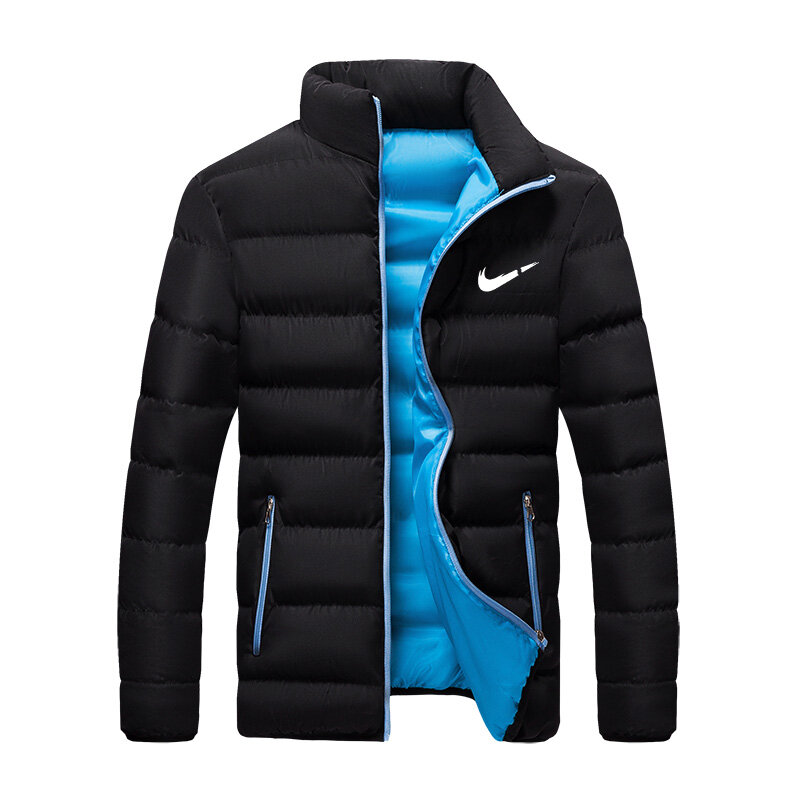 Winter Fashion New Men'S Zipper Stand Collar giacca di cotone casual addensato Warm Parka Hip-Hop Street giacca sportiva da Jogging da uomo