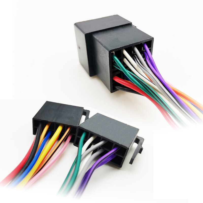 Adaptateur de faisceau de connecteur ISO à 16 broches, câble d'extension de câblage pour unité principale Audio Radio de voiture de rechange
