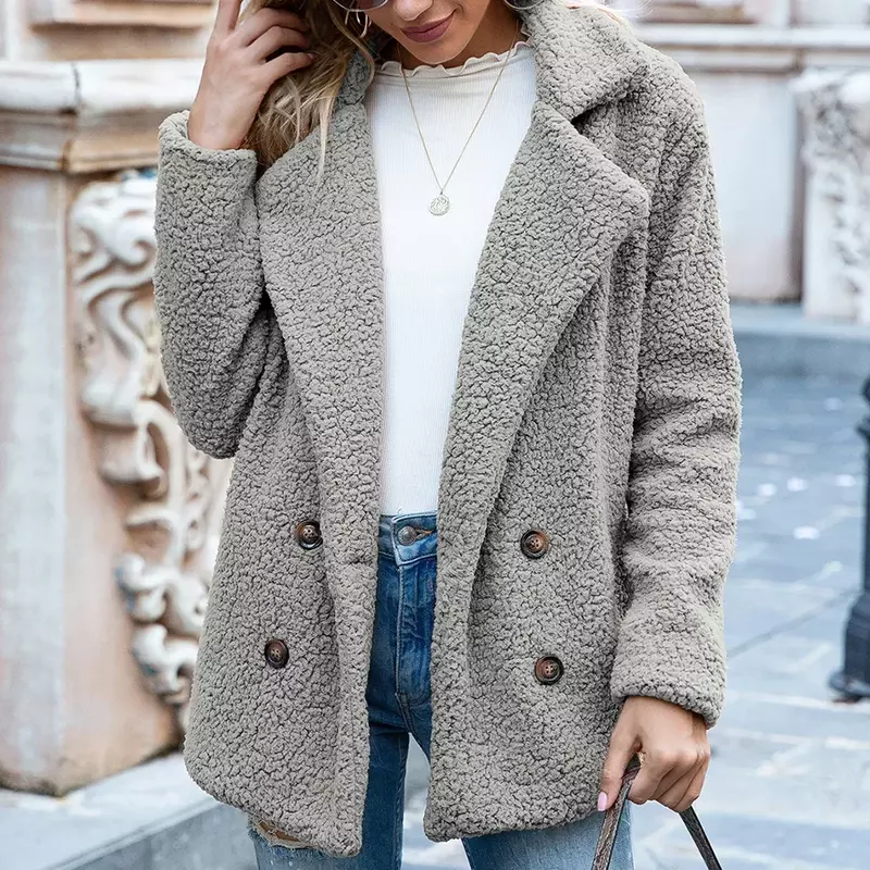 Пальто Тедди, женские пальто из искусственного меха, пушистые меховые куртки с длинным рукавом, зимняя теплая Женская куртка, женское повседневное зимнее пальто оверсайз 2021