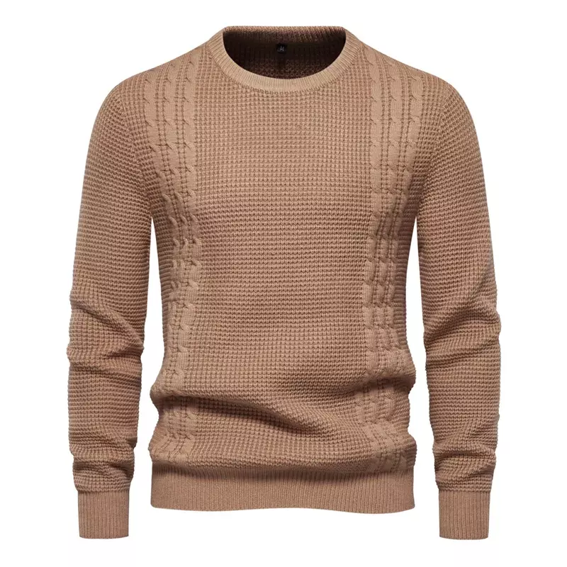 2023 New Autumn Winter Men's Knitted Pullovers O-Neck Warm Sweaters Casual Slim Fit Knitwear Solid Quality Classic Sweater Men